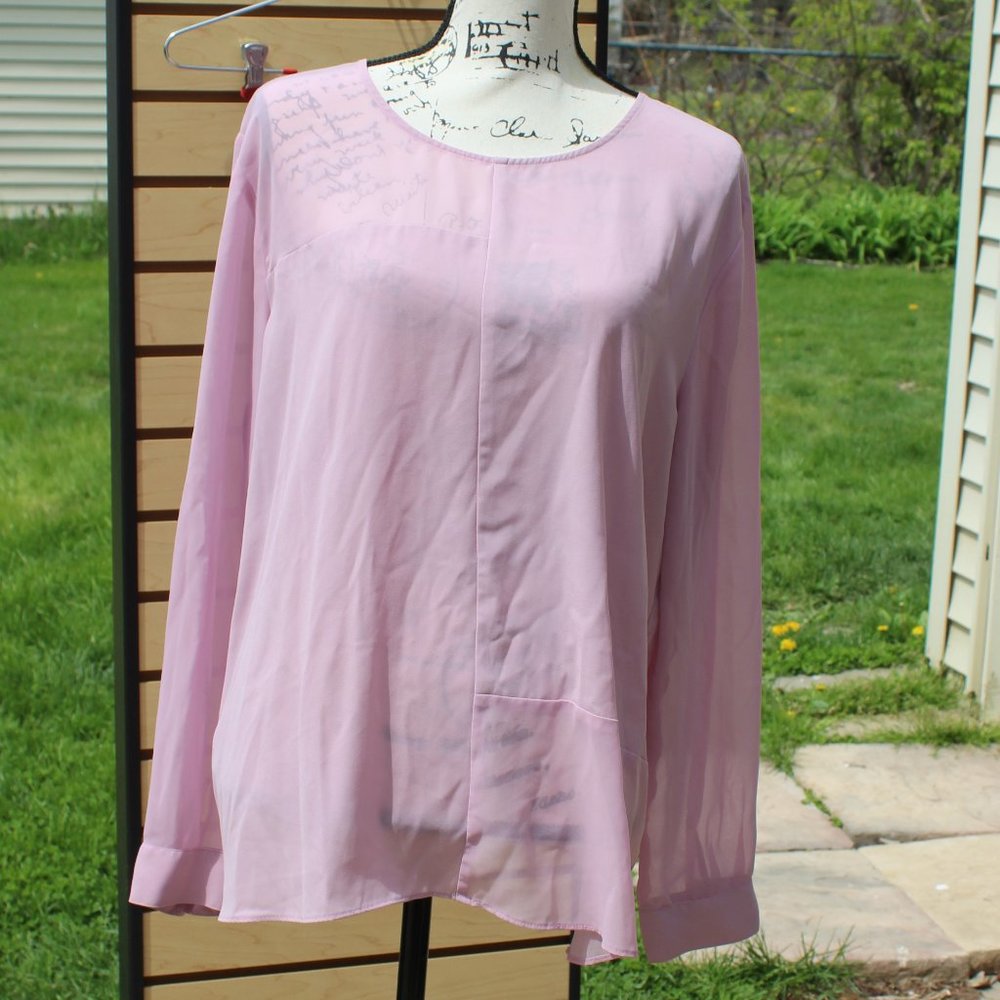 Purple Sheer Long Sleeve Top